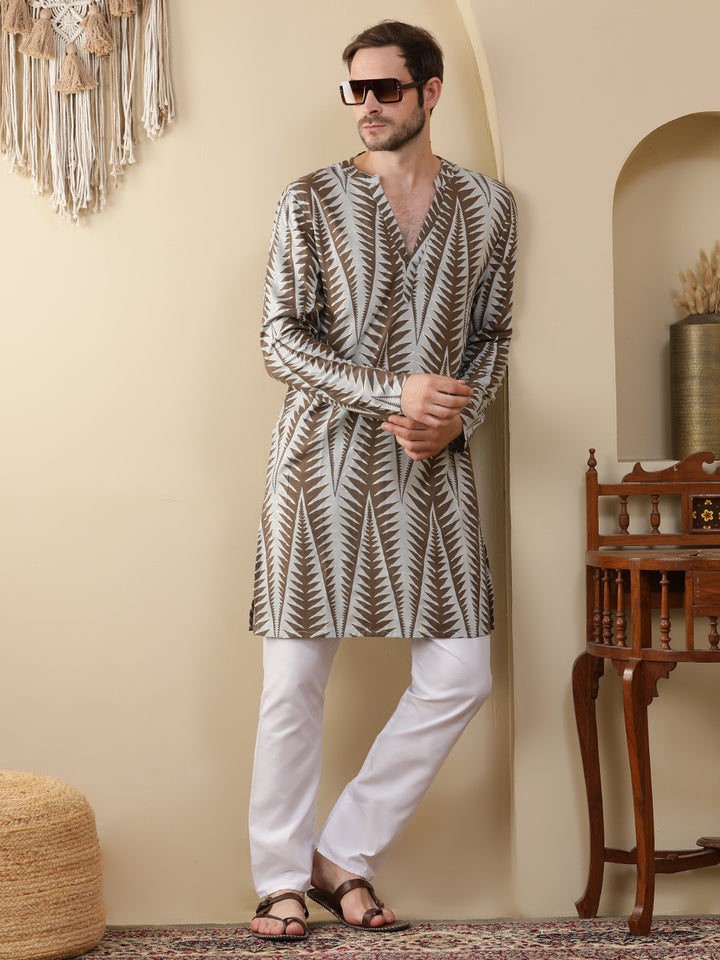 Straight Printed Viscose Rayon Kurtas