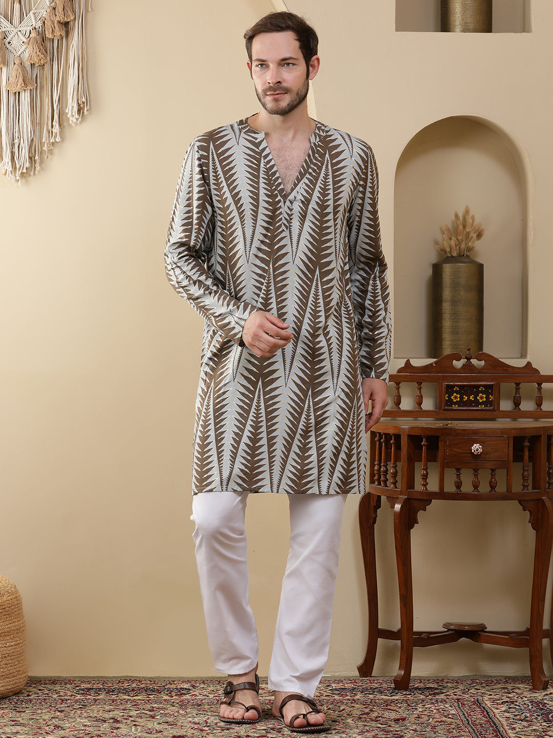 Straight Printed Viscose Rayon Kurtas