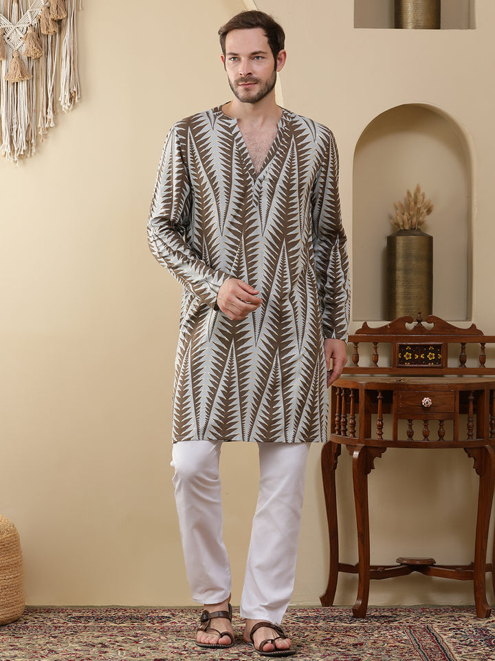 Straight Printed Viscose Rayon Kurtas