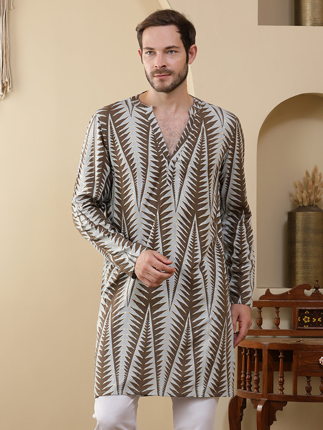 Straight Printed Viscose Rayon Kurtas