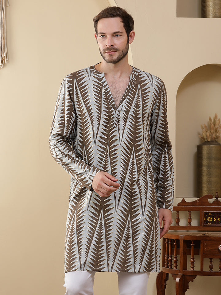 Straight Printed Viscose Rayon Kurtas