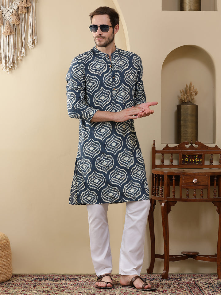 Straight Printed Viscose Rayon Kurtas
