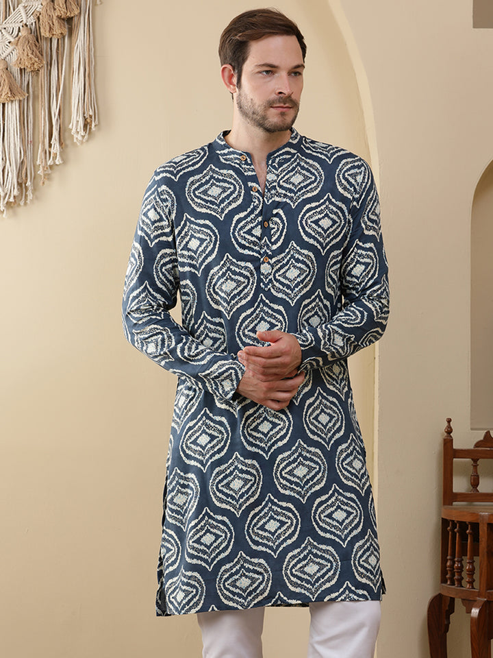 Straight Printed Viscose Rayon Kurtas