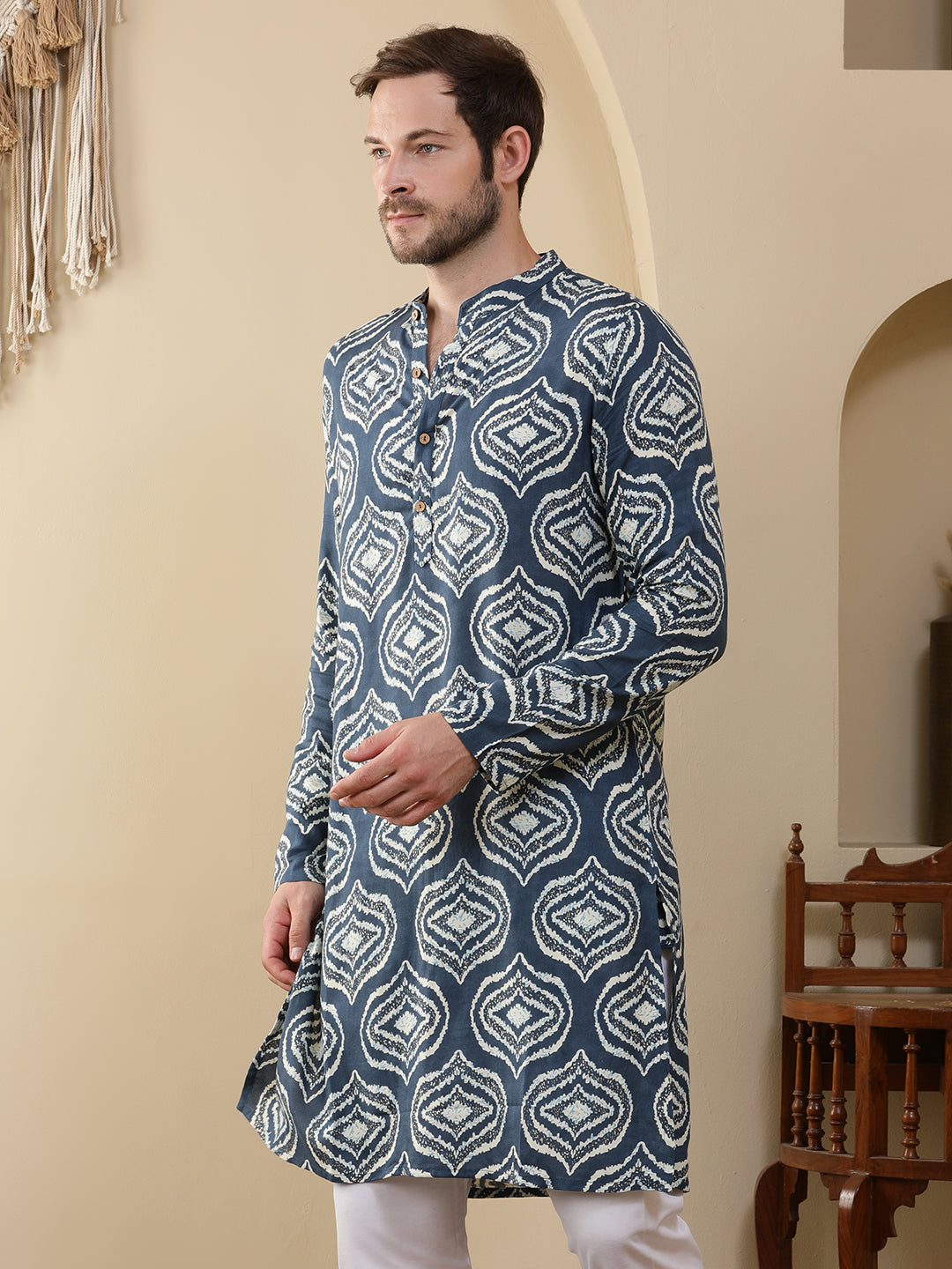 Straight Printed Viscose Rayon Kurtas
