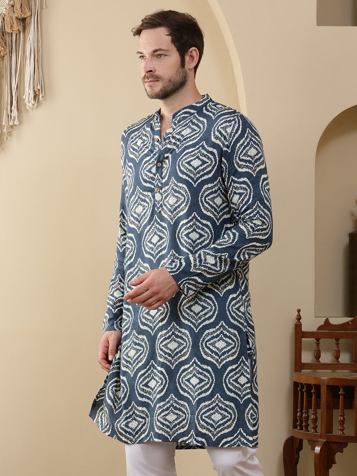 Straight Printed Viscose Rayon Kurtas