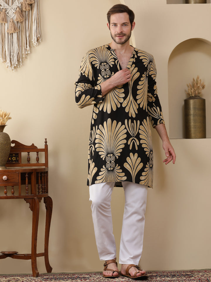 Straight Printed Viscose Rayon Kurtas