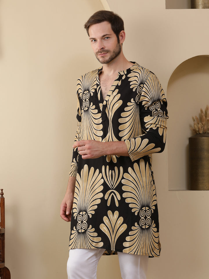 Straight Printed Viscose Rayon Kurtas