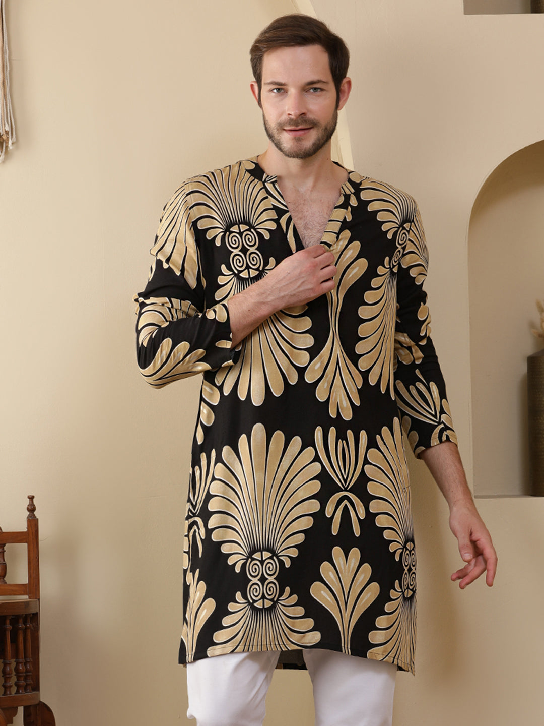 Straight Printed Viscose Rayon Kurtas
