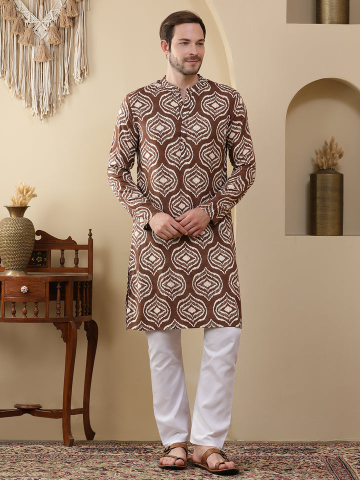 Straight Printed Viscose Rayon Kurtas