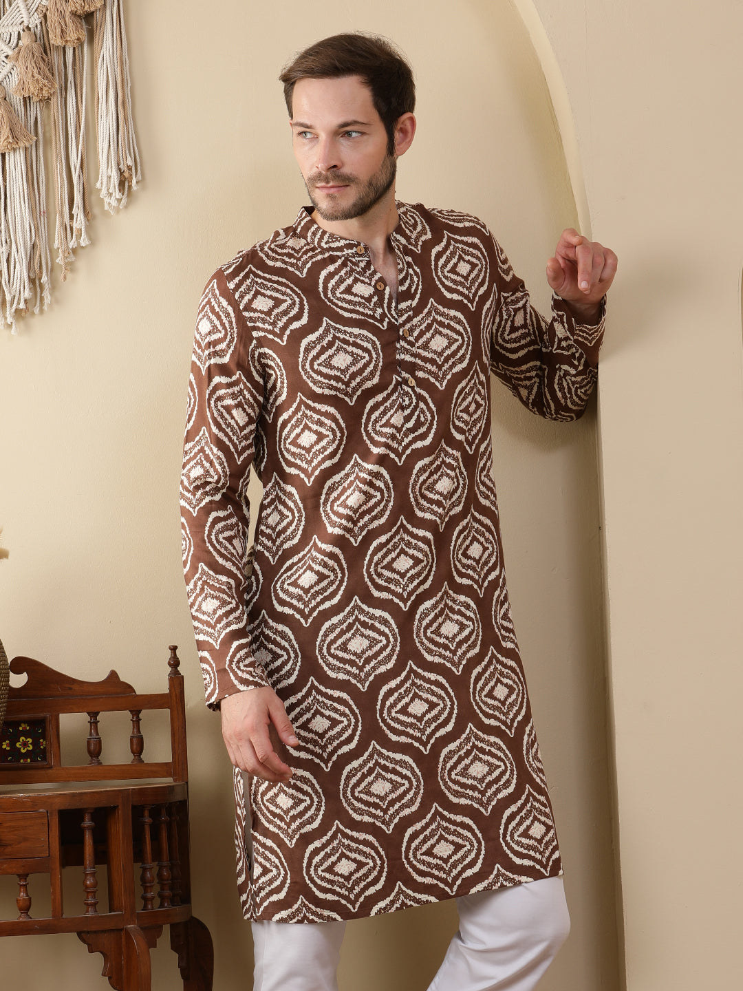 Straight Printed Viscose Rayon Kurtas