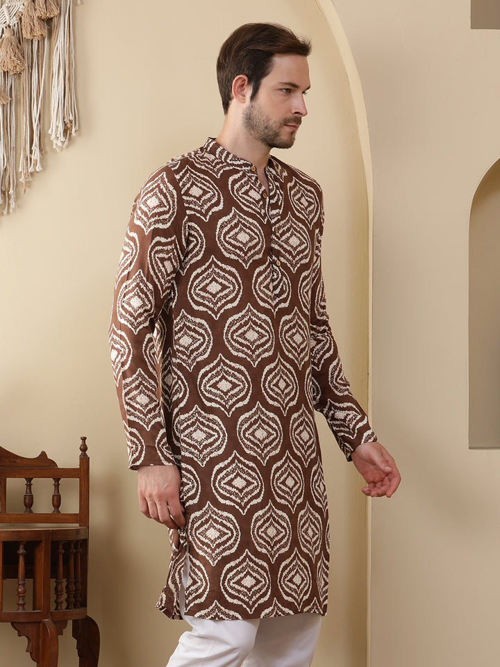 Straight Printed Viscose Rayon Kurtas