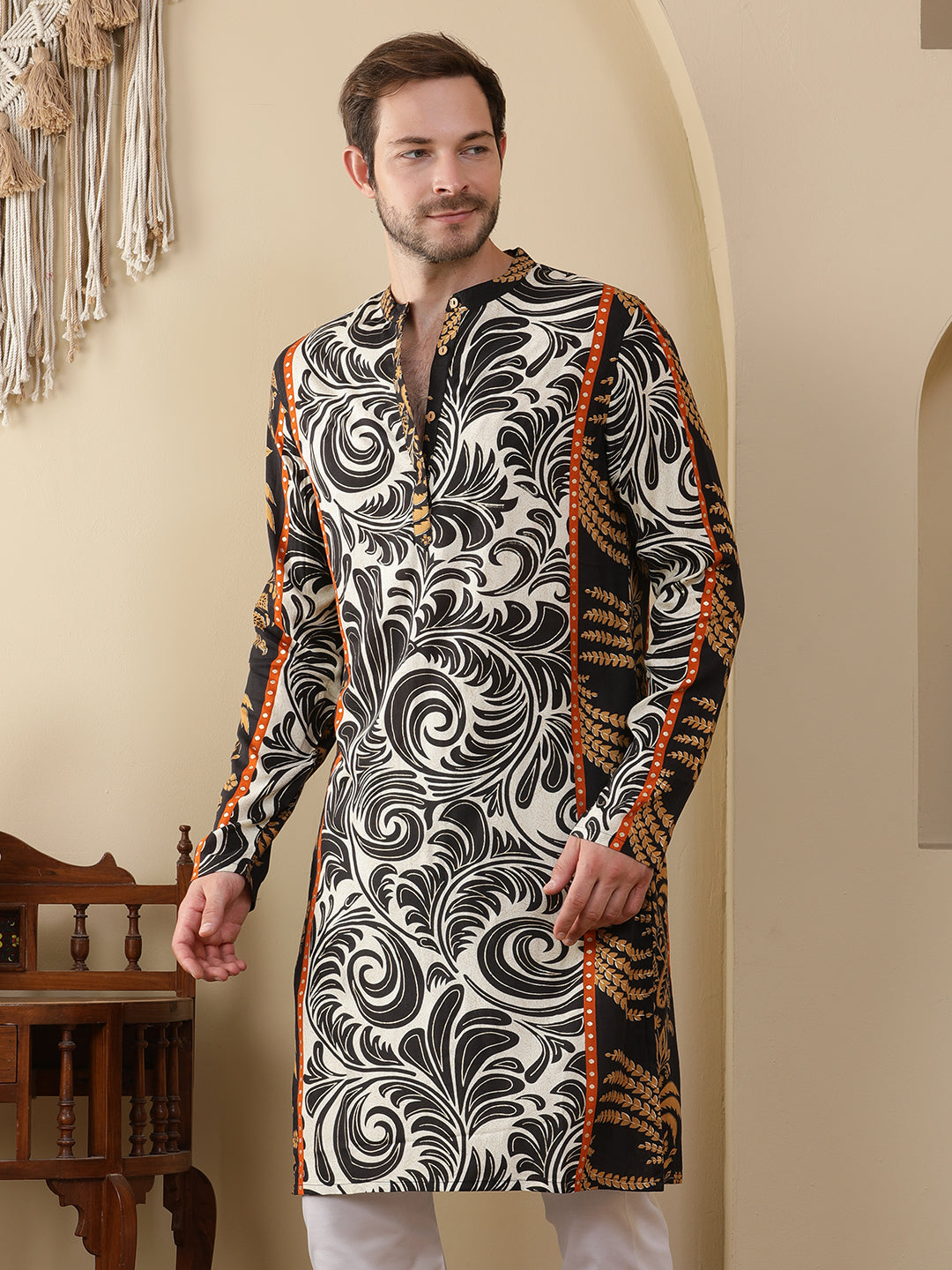 Straight Printed Viscose Rayon Kurtas