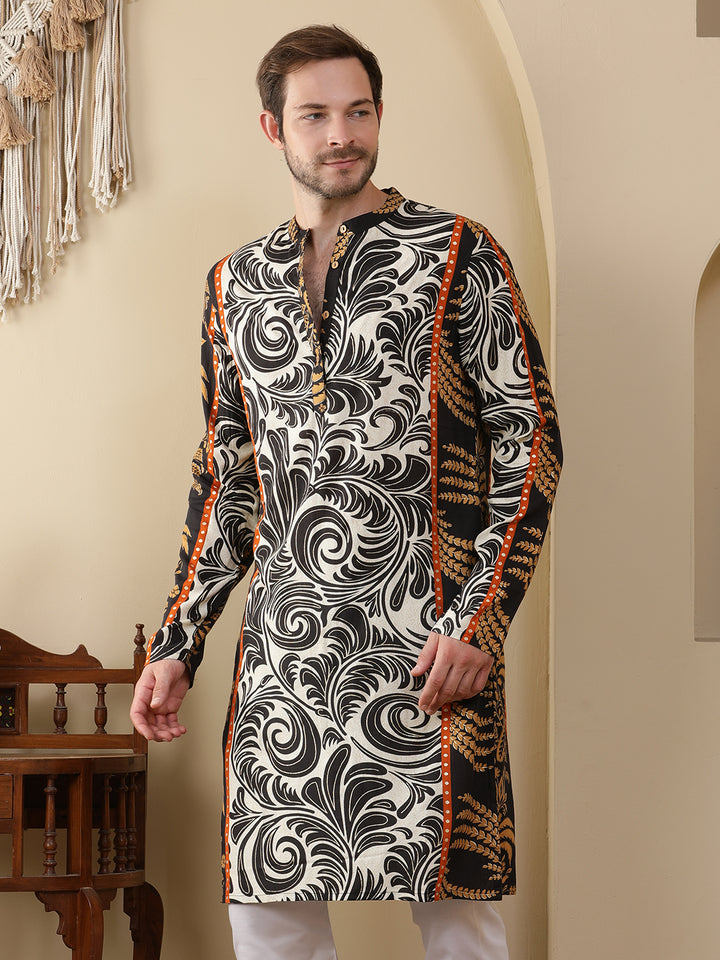 Straight Printed Viscose Rayon Kurtas