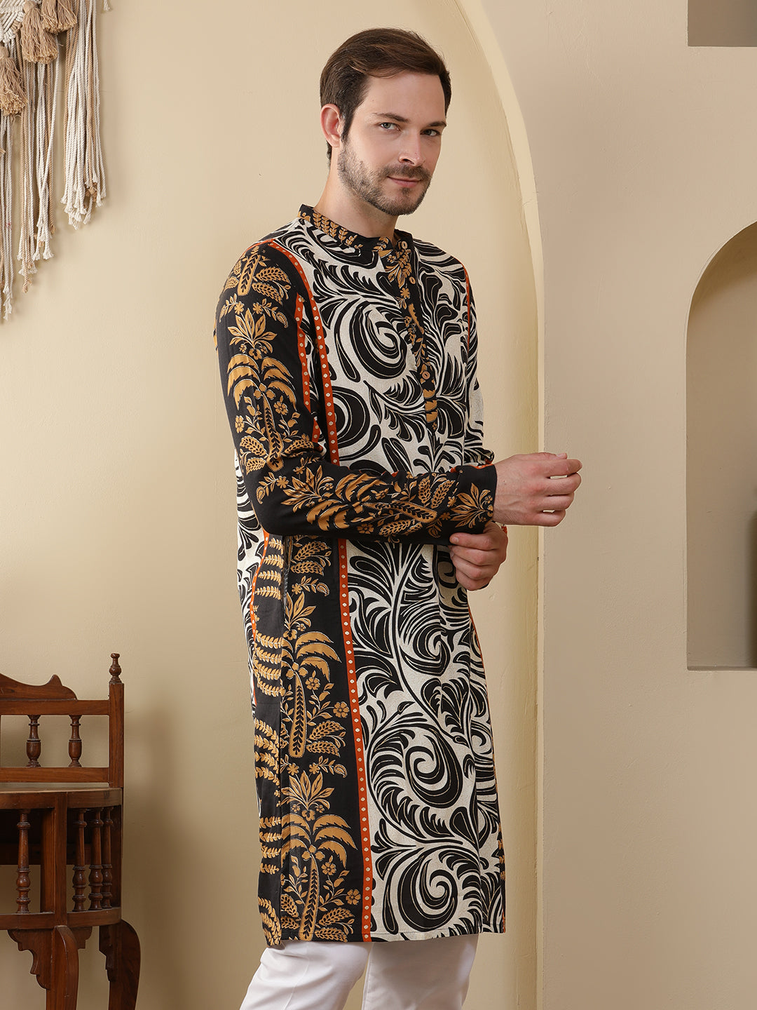 Straight Printed Viscose Rayon Kurtas