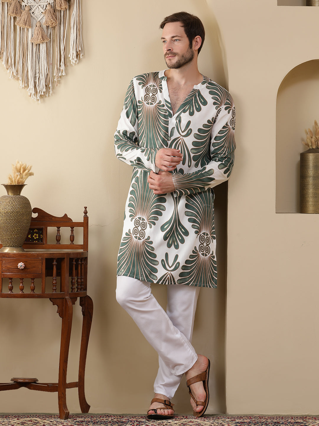 Straight Printed Viscose Rayon Kurtas