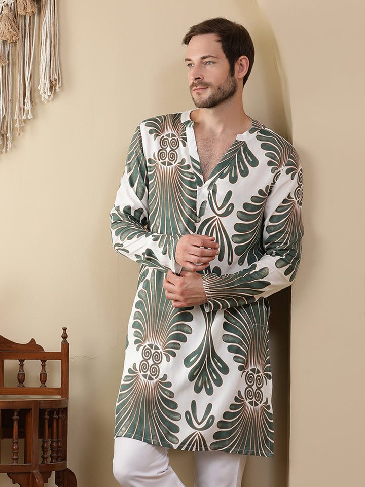 Straight Printed Viscose Rayon Kurtas