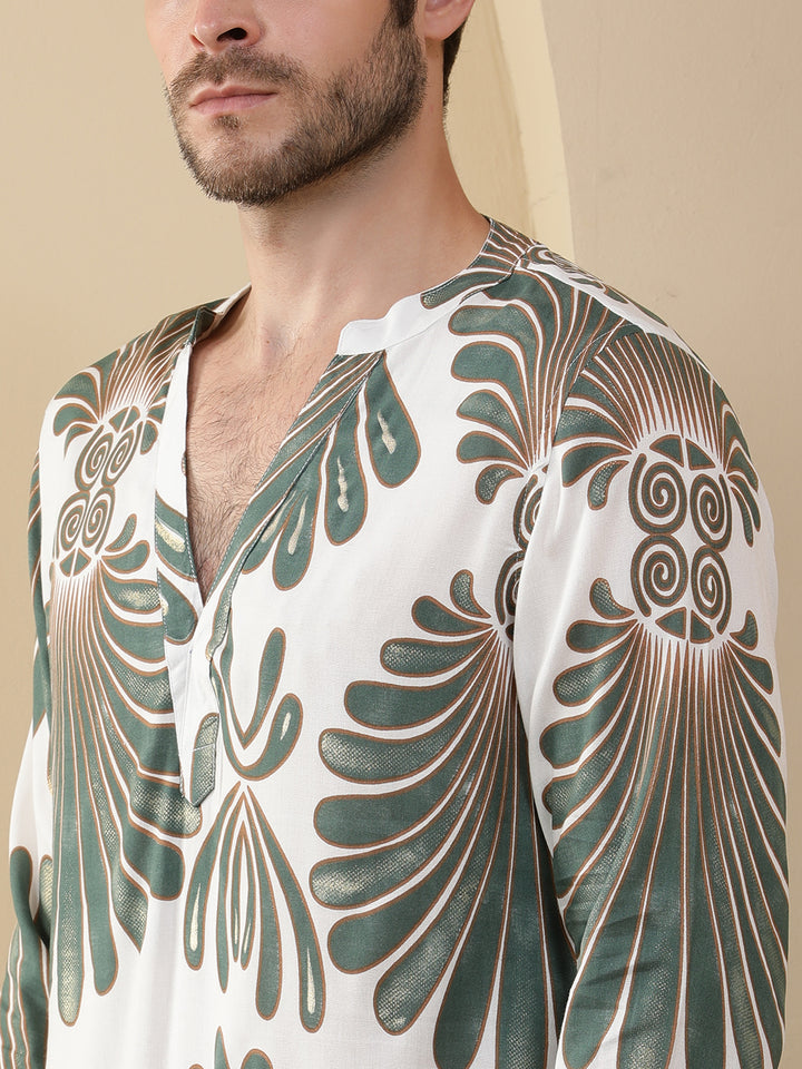 Straight Printed Viscose Rayon Kurtas