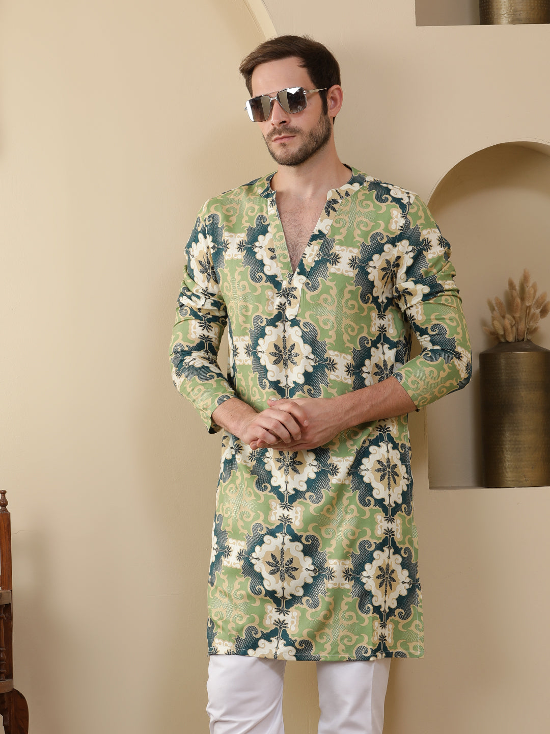 Straight Printed Viscose Rayon Kurtas