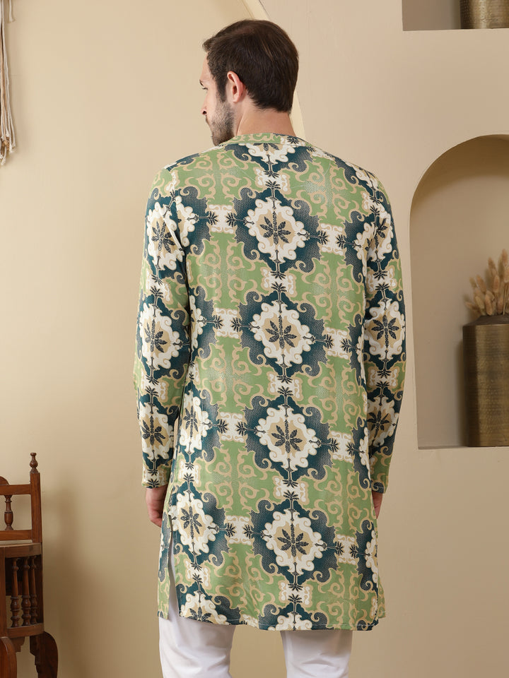 Straight Printed Viscose Rayon Kurtas
