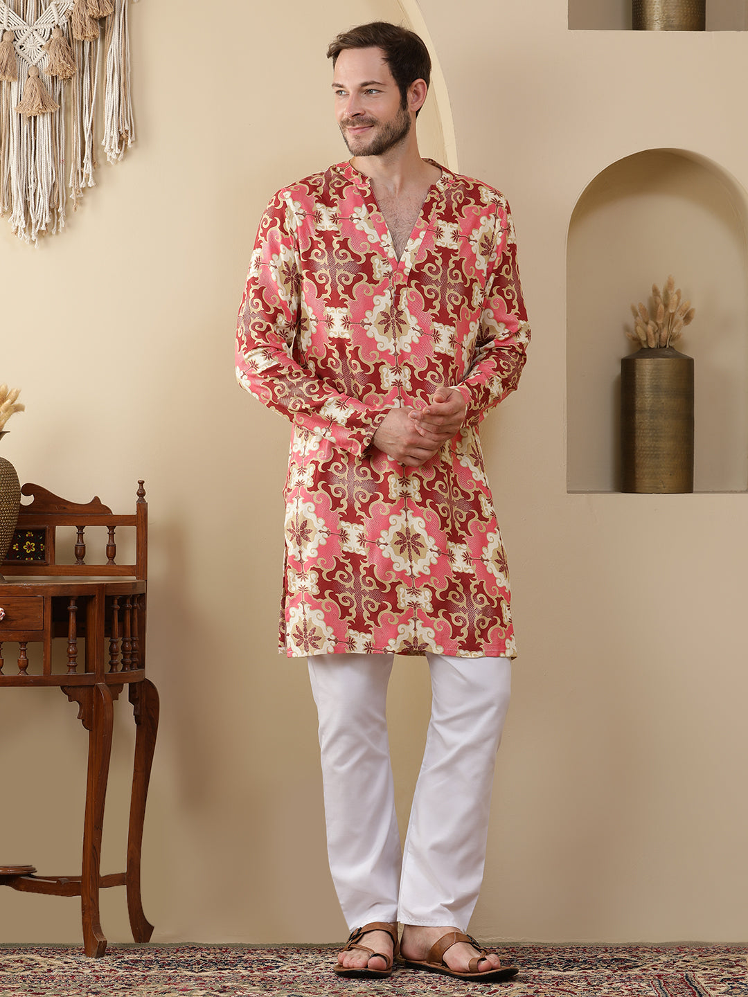 Straight Printed Viscose Rayon Kurtas