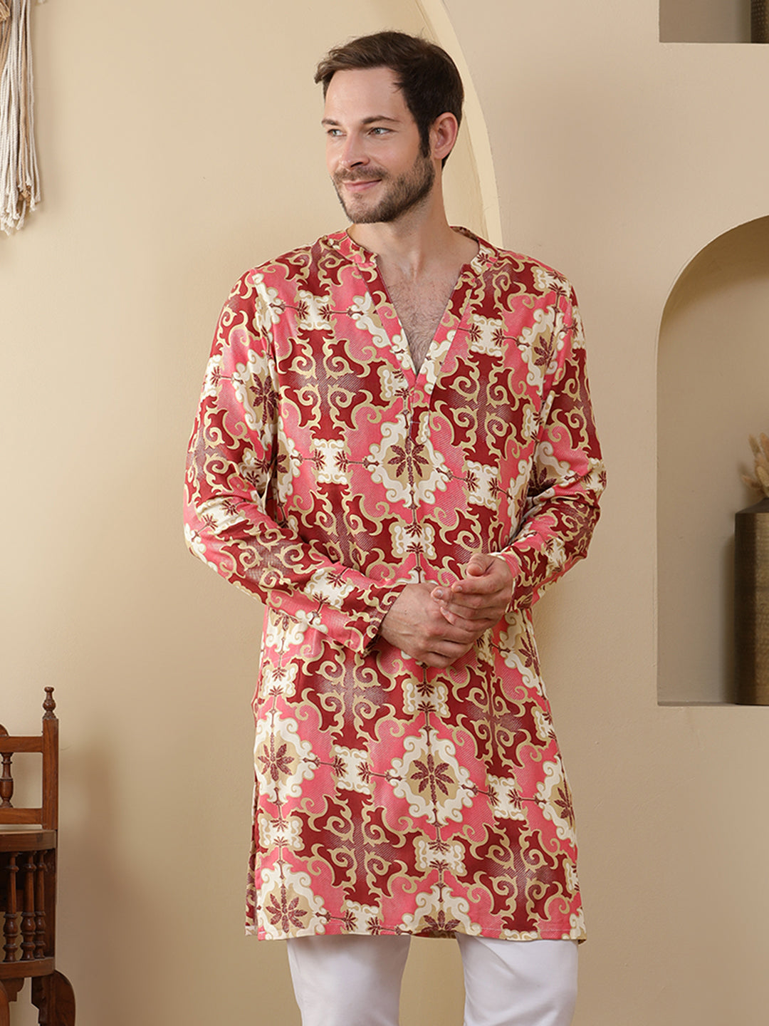 Straight Printed Viscose Rayon Kurtas