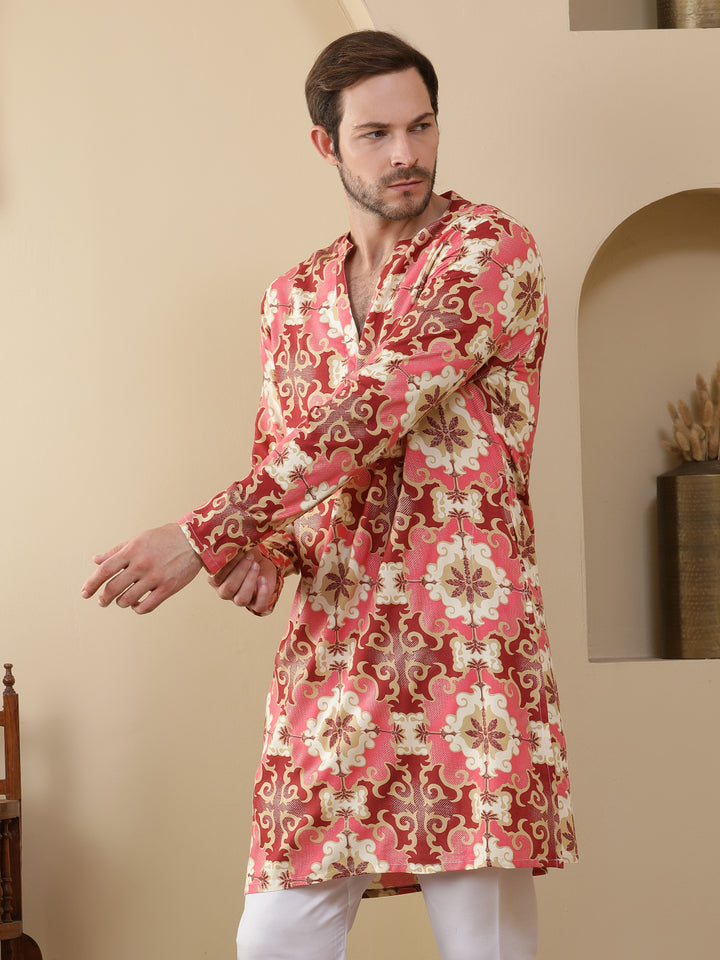 Straight Printed Viscose Rayon Kurtas