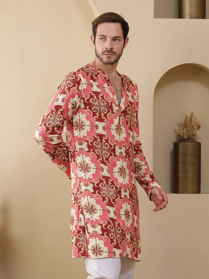 Straight Printed Viscose Rayon Kurtas