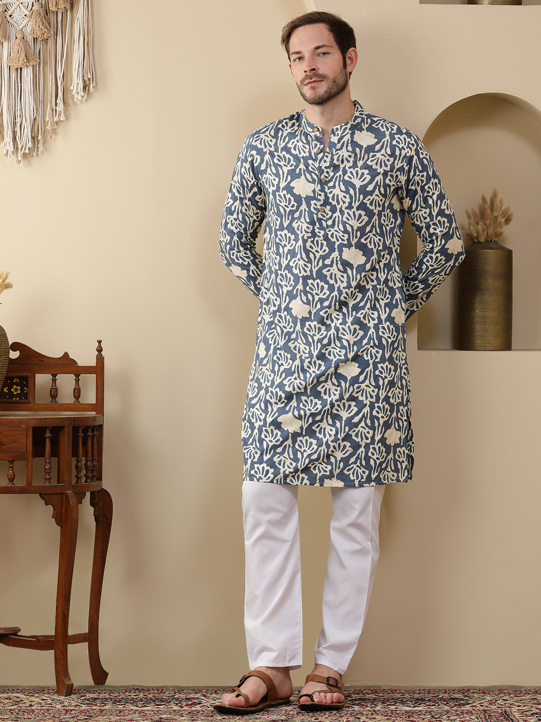 Straight Printed Viscose Rayon Kurtas