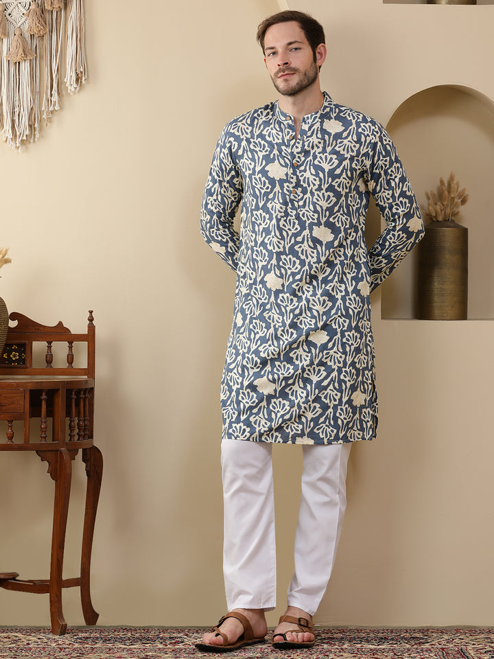 Straight Printed Viscose Rayon Kurtas
