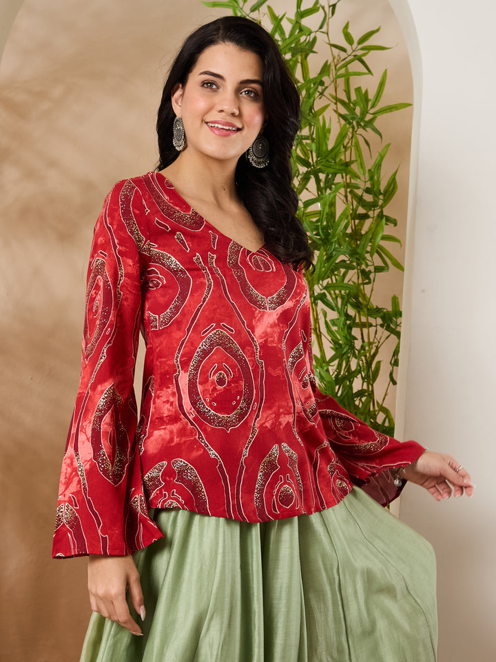 Viscose Rayon Printed Top