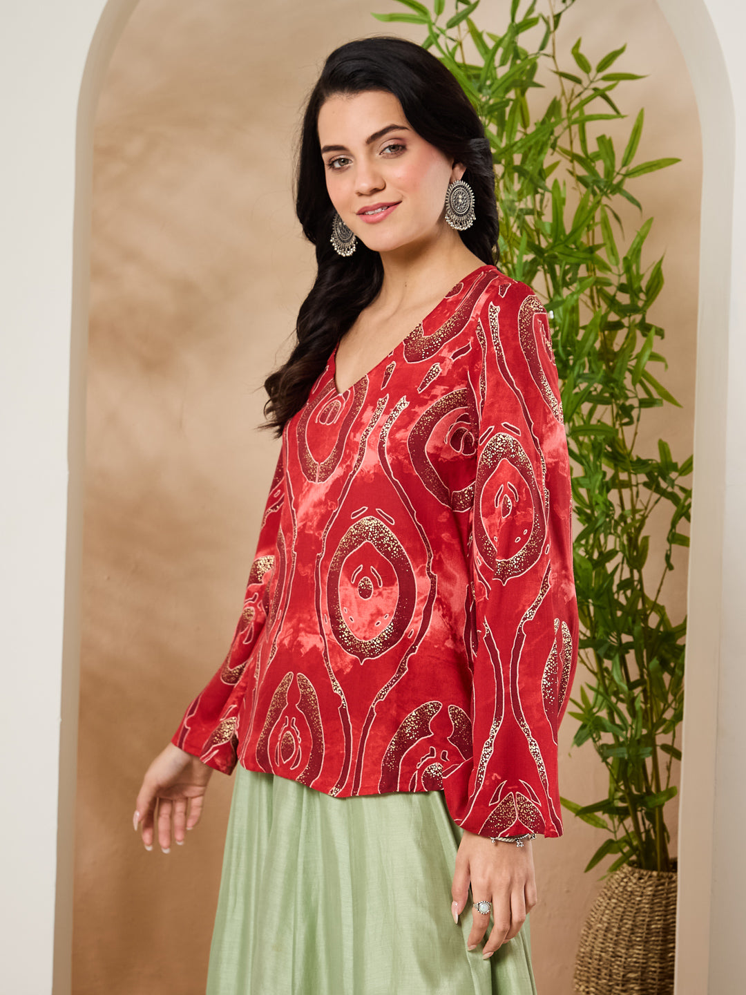 Viscose Rayon Printed Top