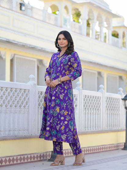 Floral Printed Rayon Co-Ord Set