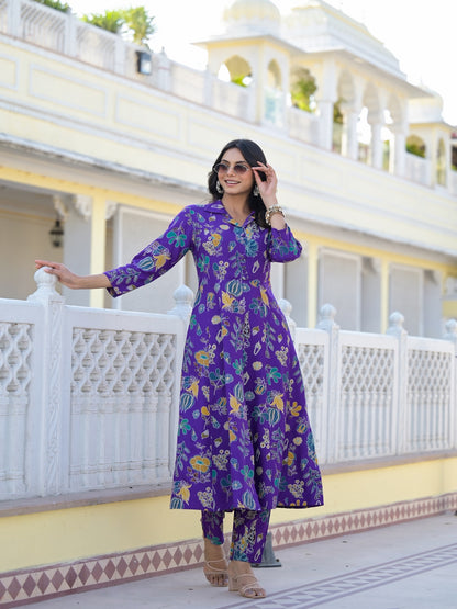 Floral Printed Rayon Co-Ord Set