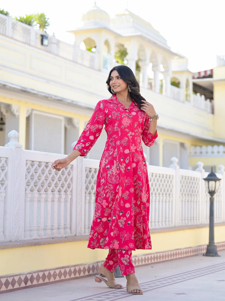 Floral Printed Rayon Co-Ord Set