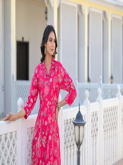 Floral Printed Rayon Co-Ord Set (Pre-Order)