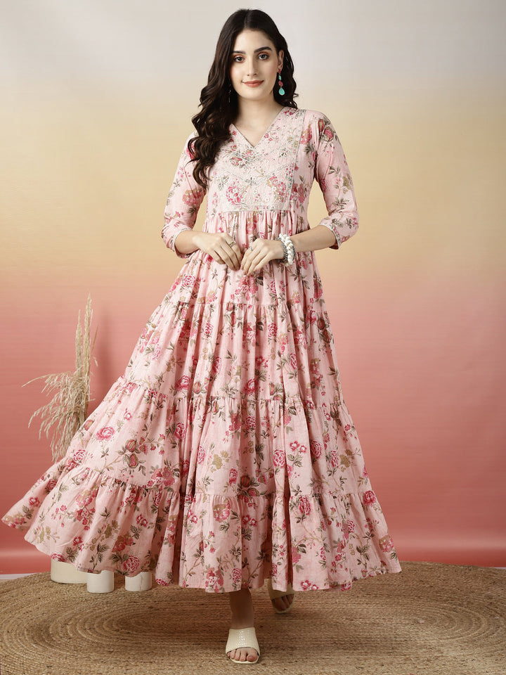 Glam Roots pink cotton printed kurta – wholesale supplier