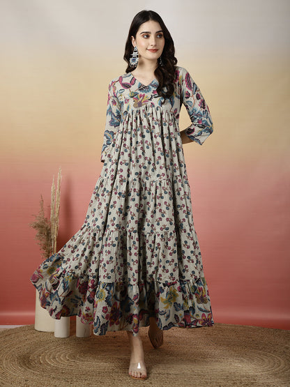 Glam Roots grey cotton printed kurta – wholesale manufacturer & exporter from India