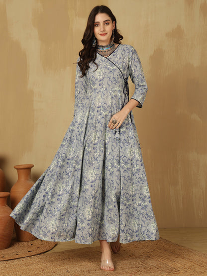 Glam Roots grey cotton printed kurta – wholesale manufacturer & exporter from India