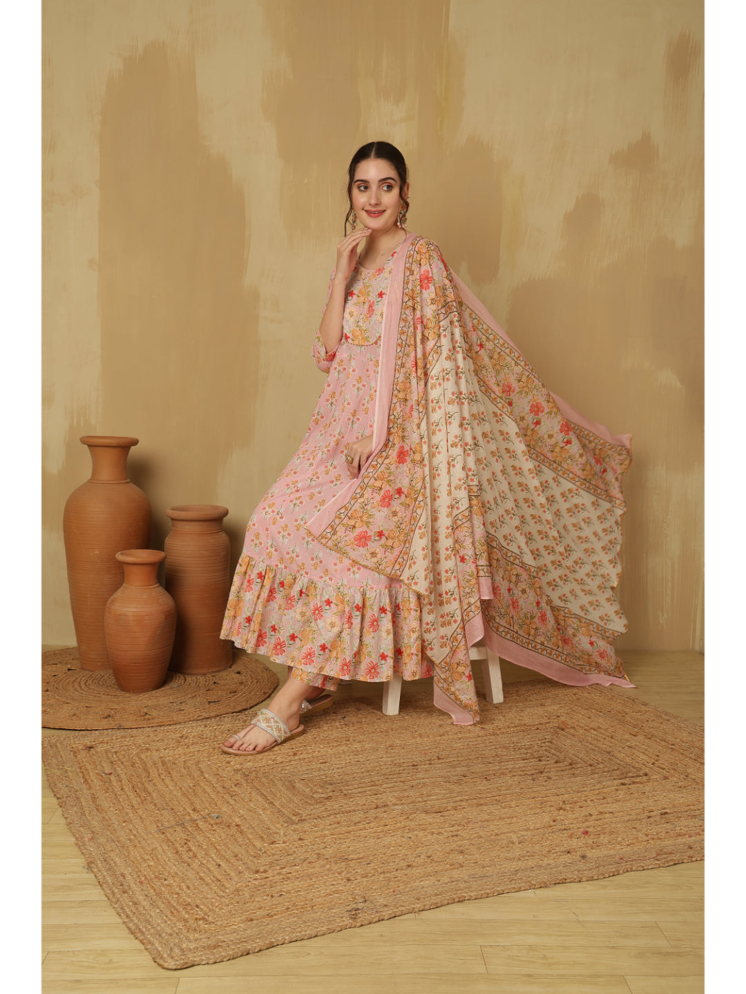 Glam Roots pink cotton printed kurta – wholesale manufacturer &amp; exporter from India