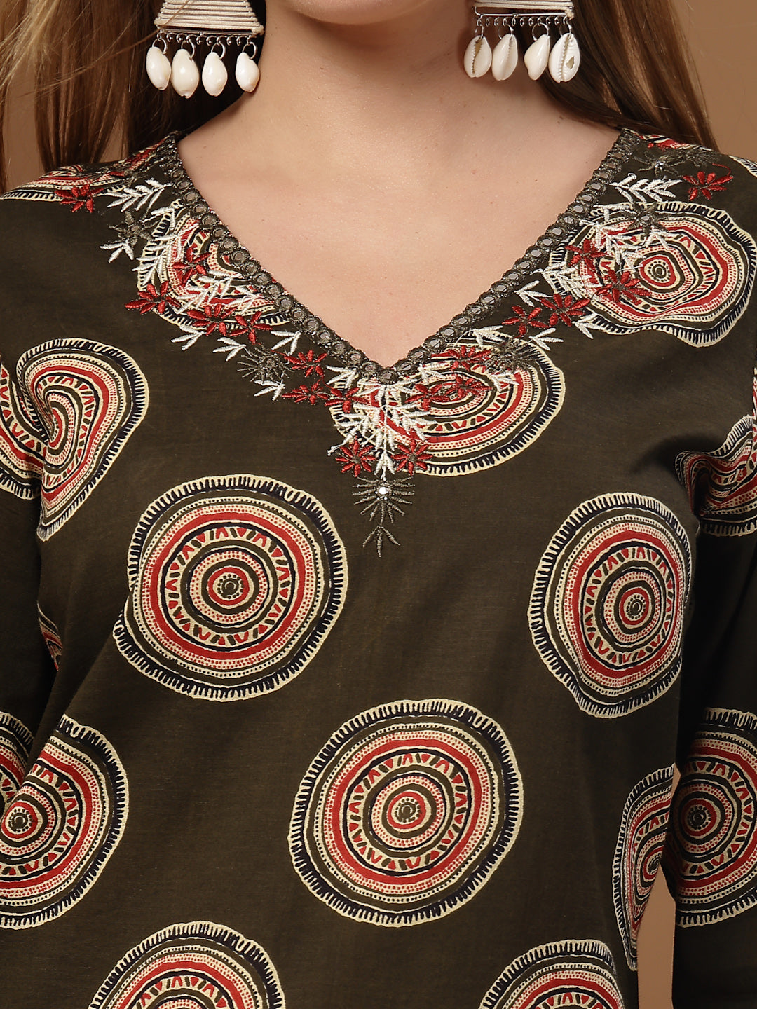 Block Printed Cotton Straight Kurta