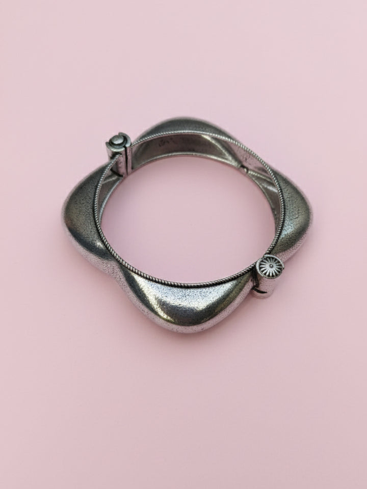 Silver Oxidized Brass Kada