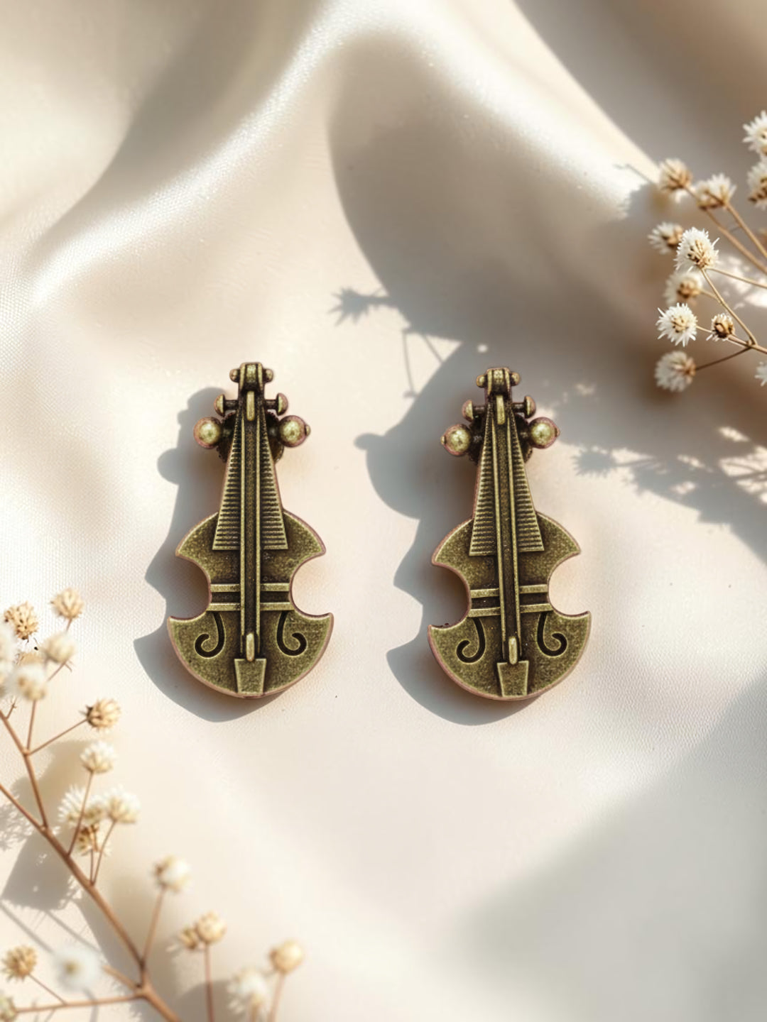 Oxidized Silver Plated Shankh Stud Earrings Studs