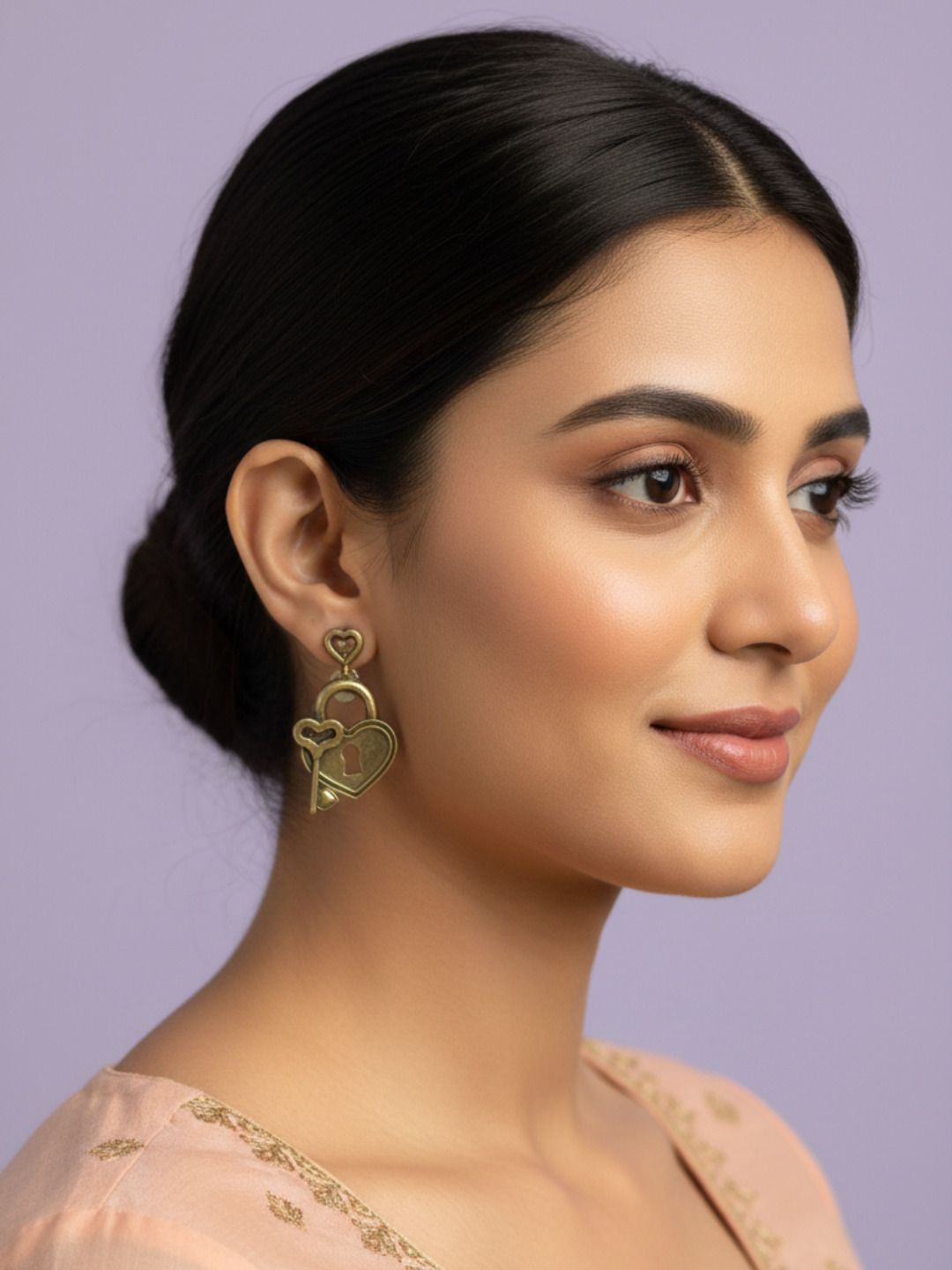 Oxidized Silver Plated Peacock Chandbali Earrings Brass  Drop Earrings