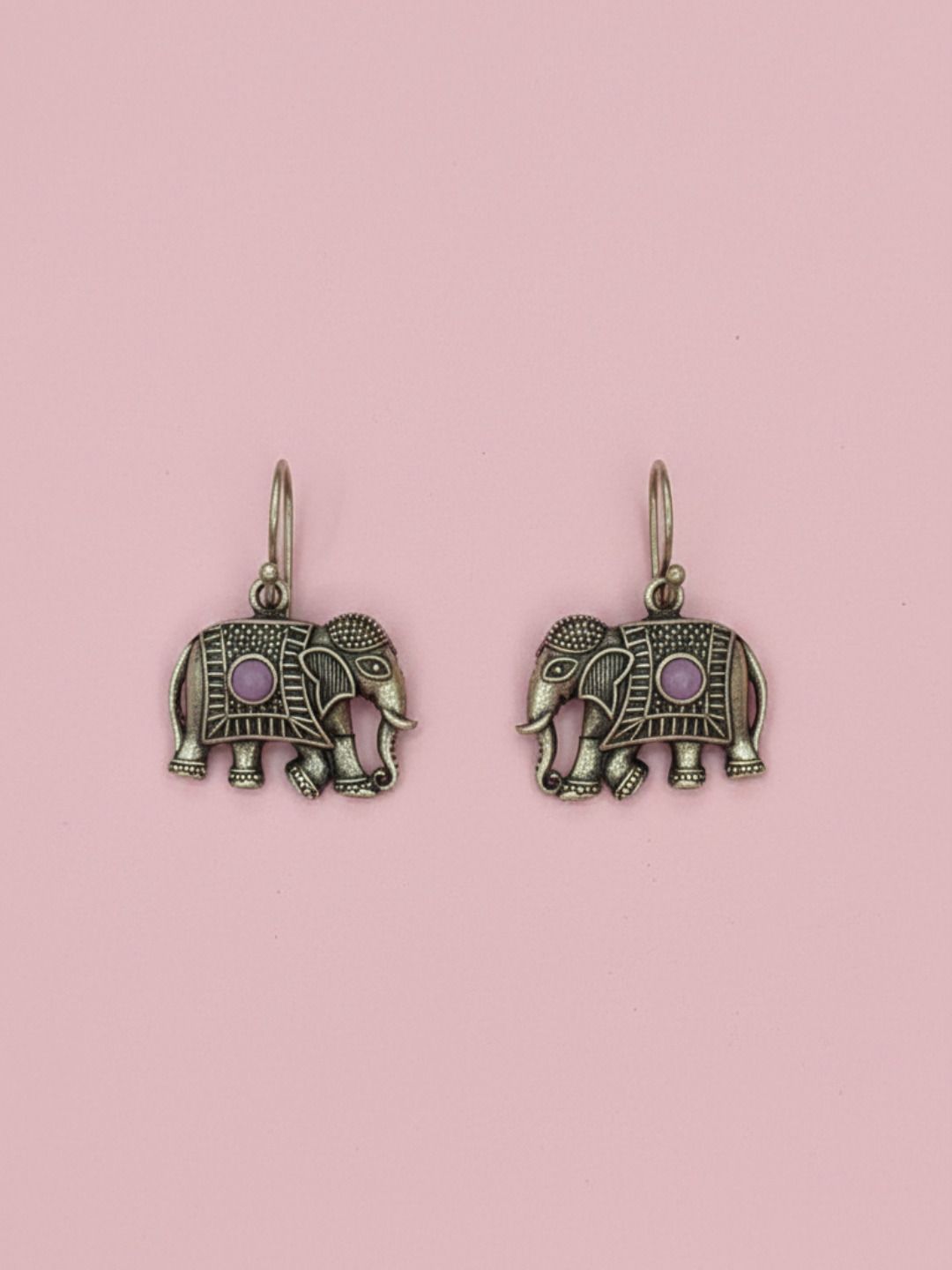 Silver Oxidised Brass Earring Brass Drops &amp; Danglers