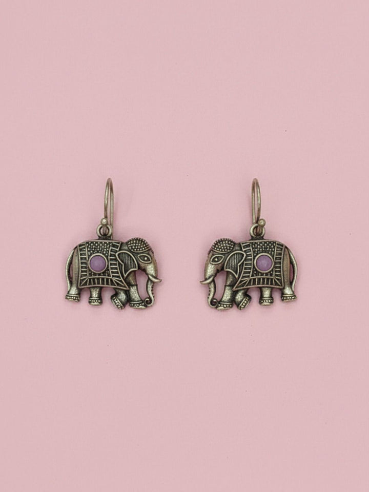 Silver Oxidised Brass Earring Brass Drops &amp; Danglers
