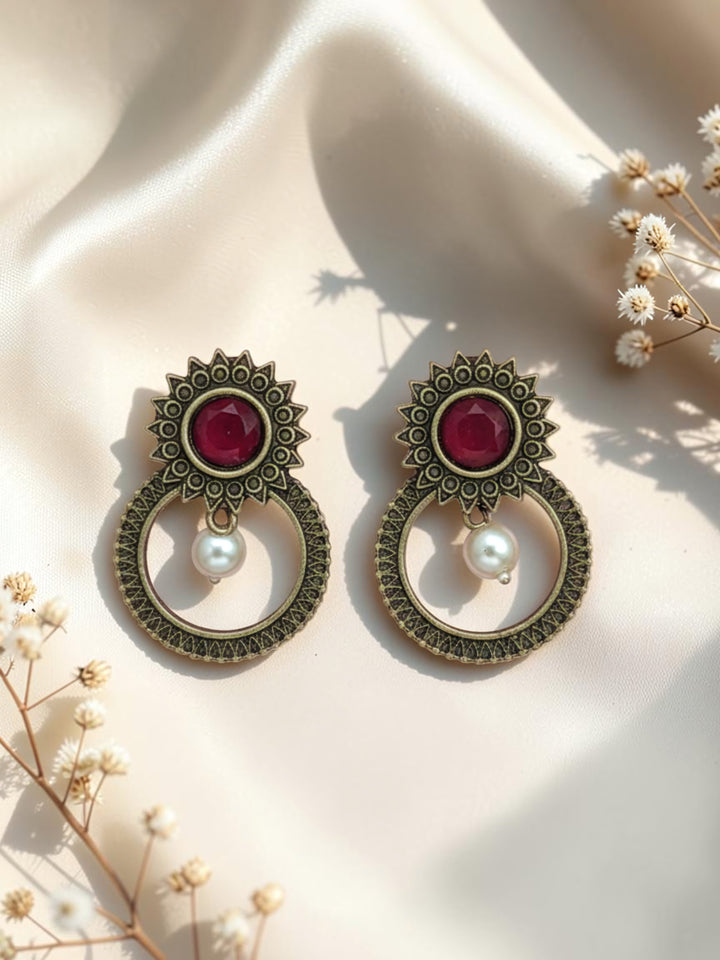 Silver Oxidised Brass Earring Brass Cuff Earring