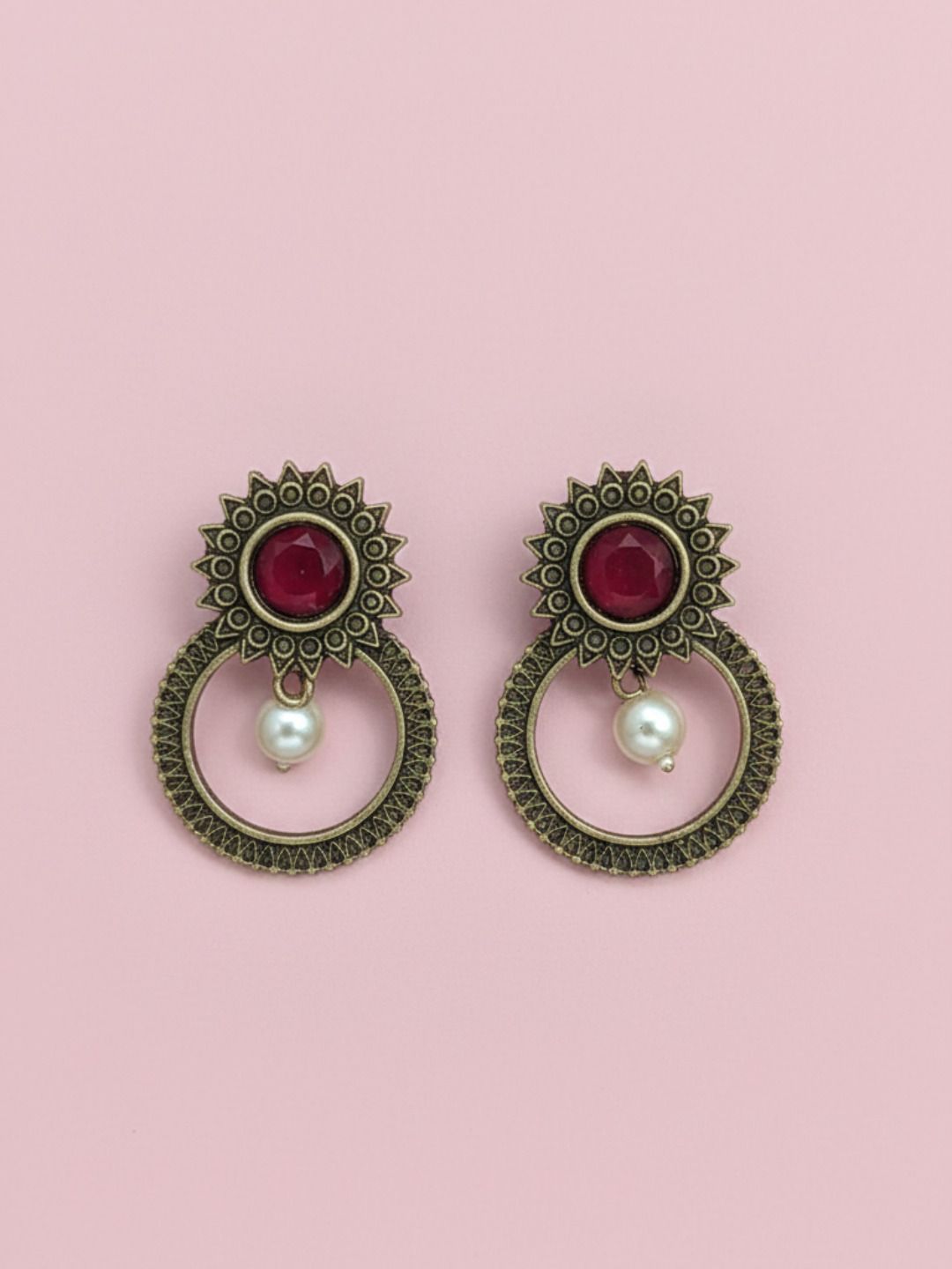 Silver Oxidised Brass Earring Brass Cuff Earring
