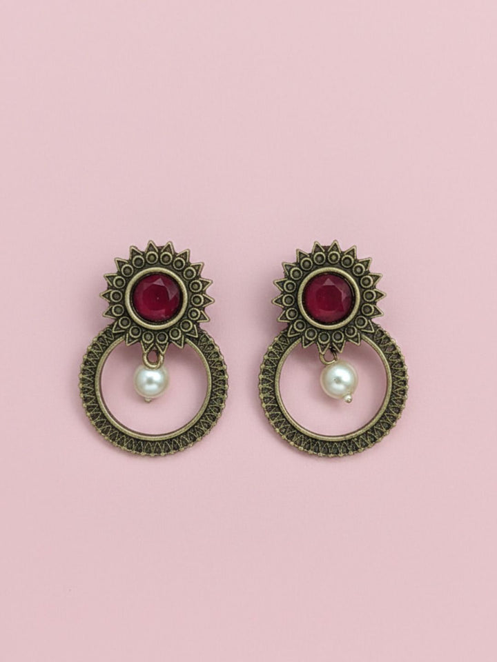 Silver Oxidised Brass Earring Brass Cuff Earring