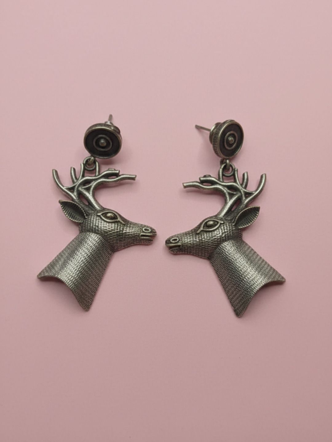 Silver Oxidised Brass Earring Brass Jhumki Earring, Drops &amp; Danglers