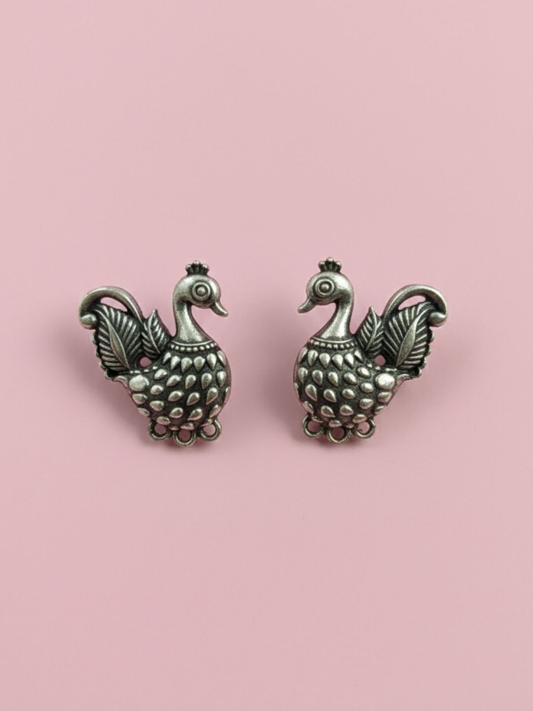 Silver Oxidised Brass Earring Brass Drops &amp; Danglers